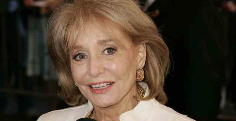 NEW YORK - APRIL 10:  Television personality Barbara Walters arrives at the New Amsterdam theater for the Dana Reeve Memorial Service April 10, 2006 in New York City.  (Photo by Clarence Elie-Rivera/Getty Images)