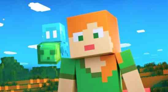 Minecraft animation - mob vote teaser, alex and an allay stand together