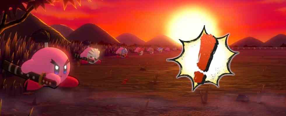 Le mini-jeu Samurai de Kirby bénéficie d'un support en ligne dans Return To Dream Land Deluxe