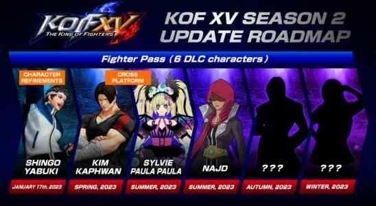 Le personnage DLC de la saison 2 de King of Fighters XV, Shingo Yabuki, sera lancé le 17 janvier ;  Sylvie Paula Paula et Najd annoncés