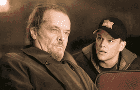 Jack Nicholson et Matt Damon dans une scène de The Departed de 2006.
