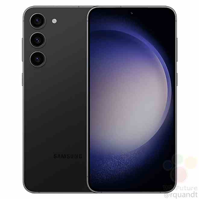 Des rendus non officiels du Samsung Galaxy S23, en Phantom Black