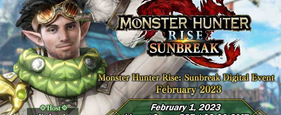 Monster Hunter Rise: Sunbreak Free Title Update 4 Événement numérique prévu pour le 1er février
