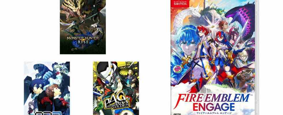 Sorties de jeux japonais de cette semaine : Fire Emblem Engage, Persona 3 Portable, Persona 4 Golden, ports Monster Hunter Rise, etc.
