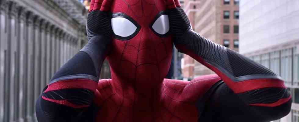 Spider-Man: No Way Home, Tom Holland as Spider-Man.