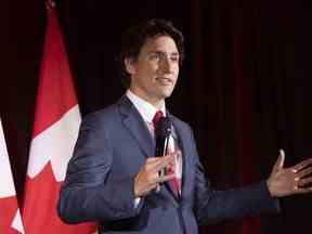 Le premier ministre Justin Trudeau prend la parole à Windsor, en Ontario, le mardi 17 janvier 2023.
