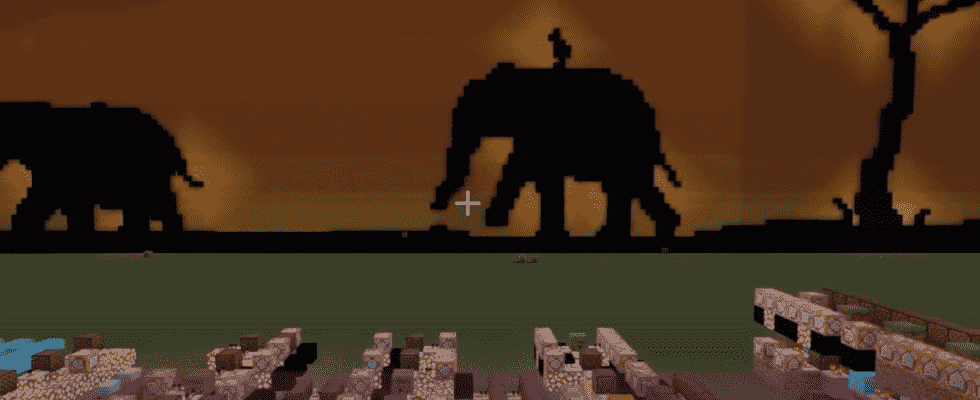 Voici l'Afrique de Toto entièrement recréée dans Minecraft avec des blocs de notes et de commandes