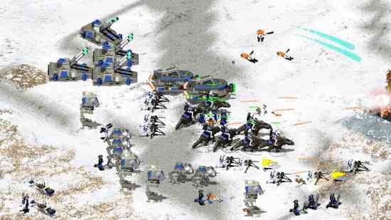 Les meilleurs jeux comme Age of Empires - L'Empire libère toutes ses forces terrestres contre l'Alliance rebelle dans Star Wars Galactic Battlegrounds.