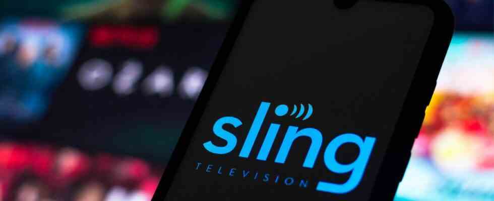 Sling TV logo seen displayed on a smartphone