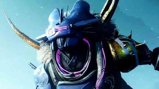 Destiny 2 - Mithrax, un capitaine déchu avec des lumières violettes sur son armure