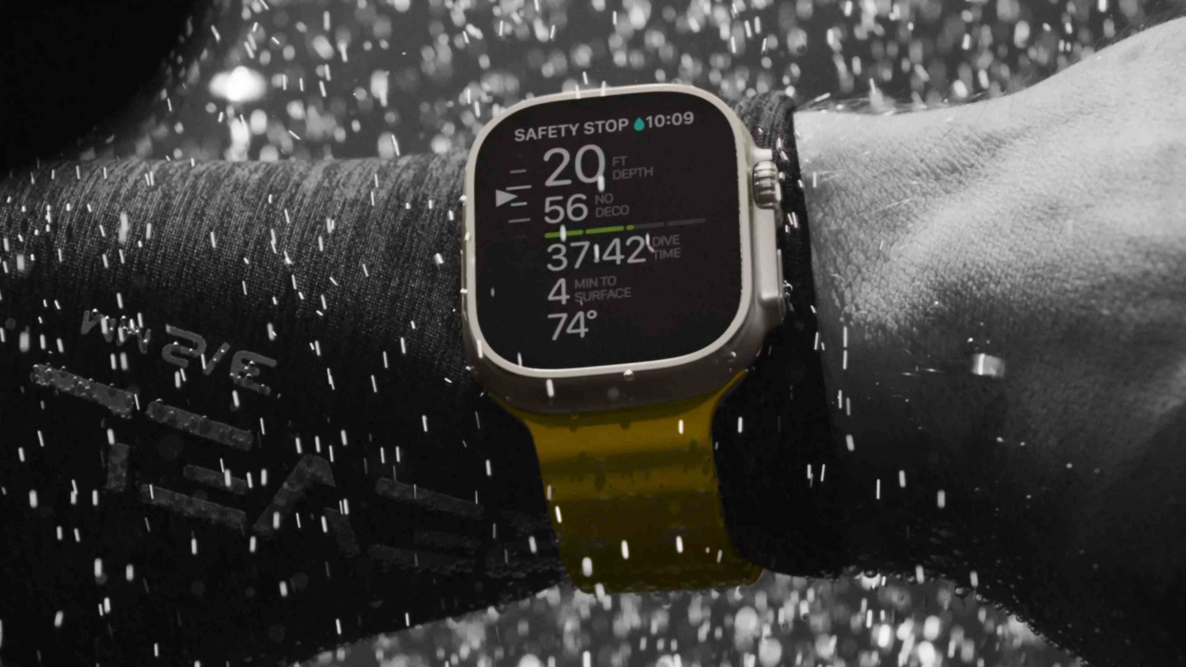 Apple Watch Ultra utilisée pour la plongée