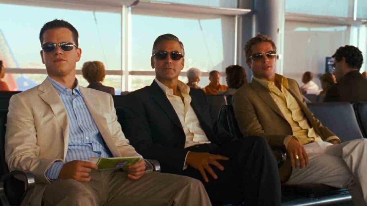Matt Damon, George Clooney et Brad Pitt dans Ocean's Eleven