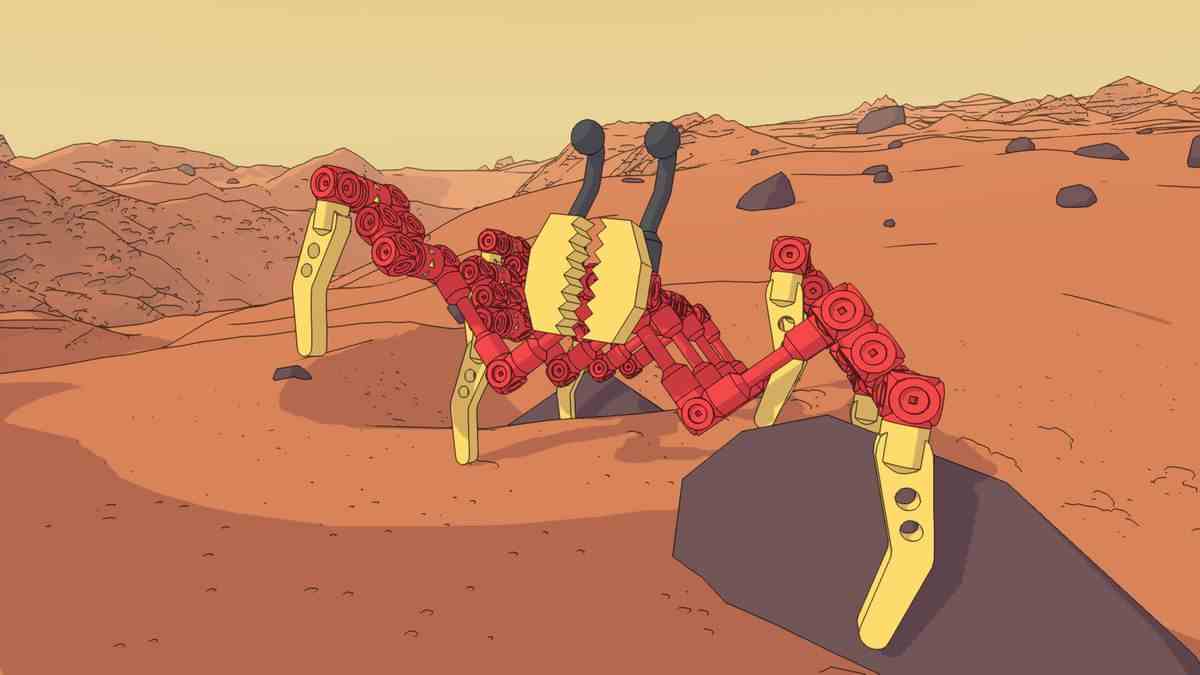 un robot qui ressemble à un crabe sur mars