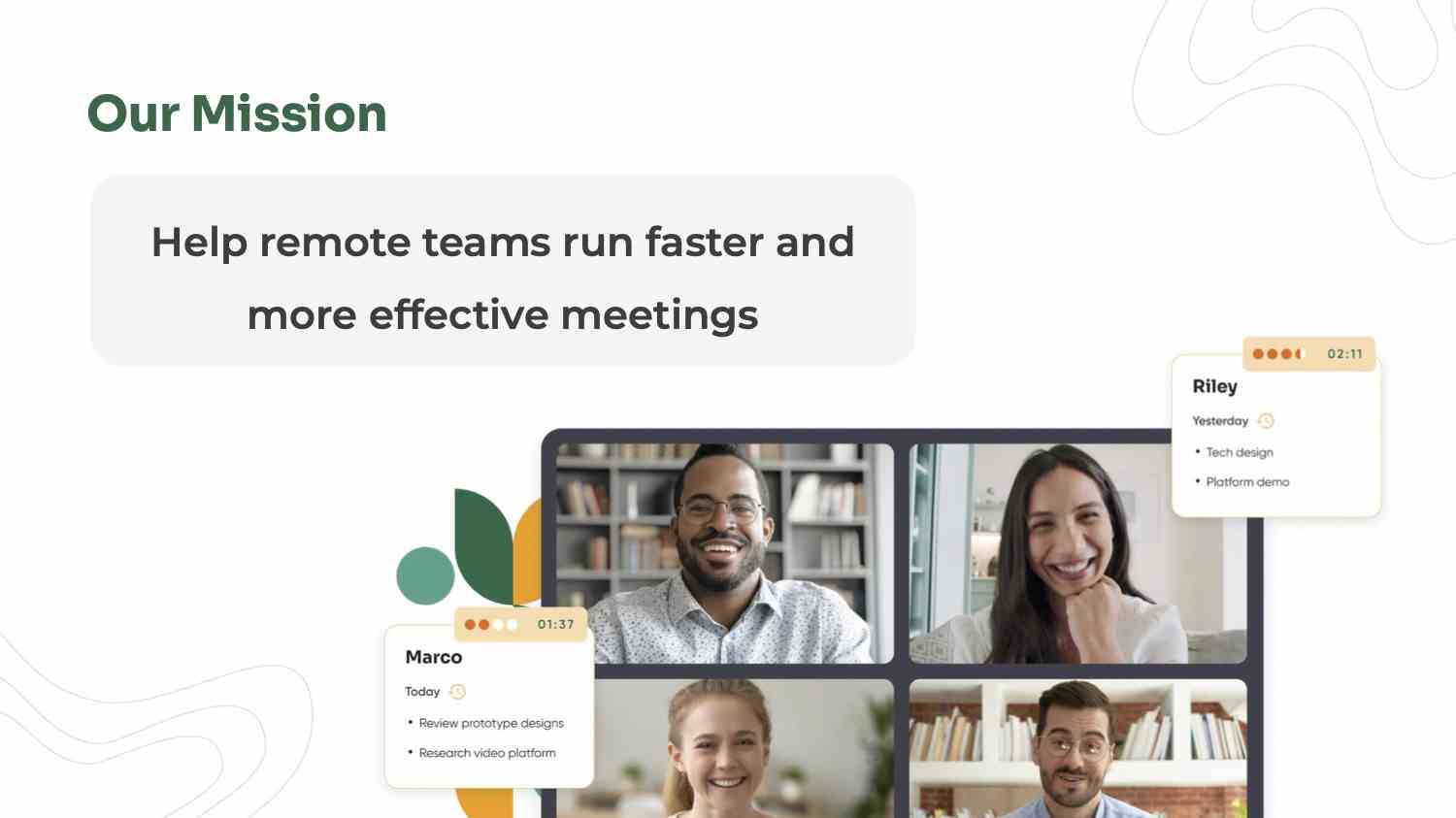 Lecture de diapositives "Aidez les équipes distantes à organiser des réunions plus rapides et plus efficaces"
