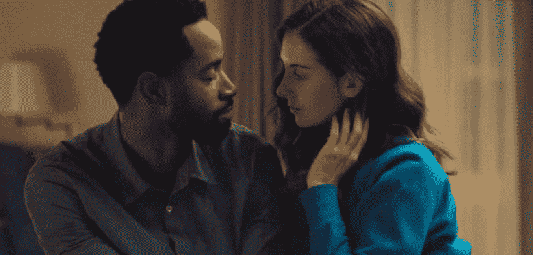 Jay Ellis and Alison Brie in "Somebody I Used to Know"