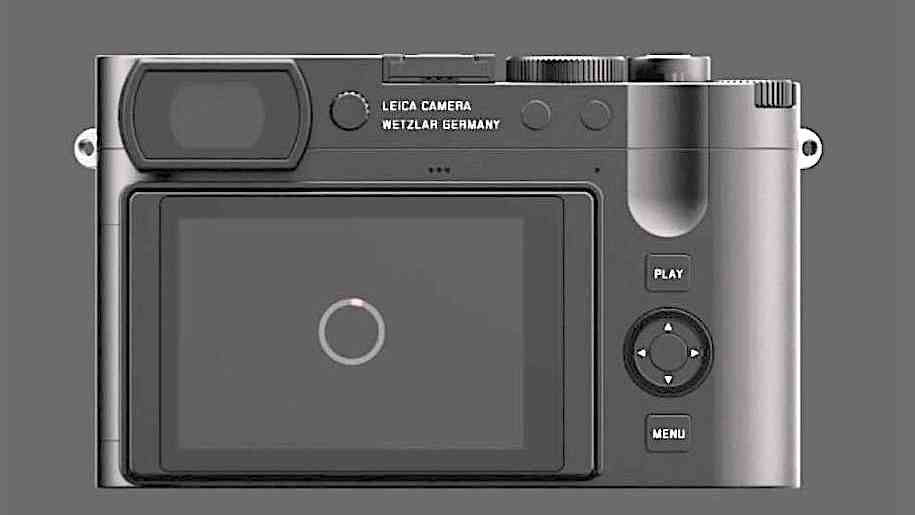 Une première image possible de l'arrière du Leica Q3 à partir de l'application Leica Fotos