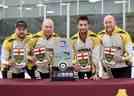 Matt Dunstone (de gauche à droite), BJ Neufeld, Colton Lott et Ryan Harnden représenteront le Manitoba au Brier après avoir battu Reid Carruthers 8-7 au championnat Viterra dimanche.