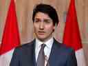 Le premier ministre Justin Trudeau prend la parole lors d'une conférence de presse à Ottawa, le mardi 22 mars 2022.