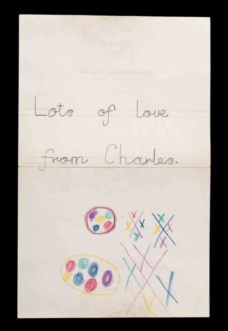 La lettre du roi Charles, alors âgé de six ans, à la reine Elizabeth, la reine mère (Mark Laban/Hansons Auctioneers/PA)