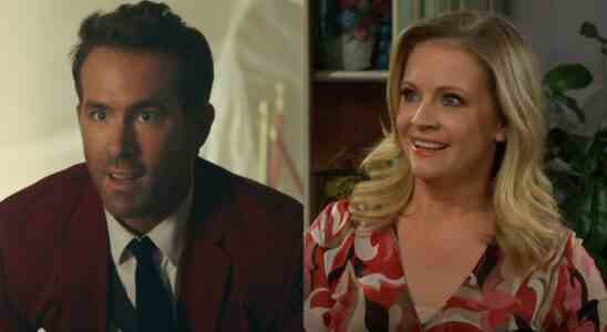 From left to right: Ryan Reynolds in Red Notice and Melissa Joan Hart in a Sabrina sketch on The Late Late Show