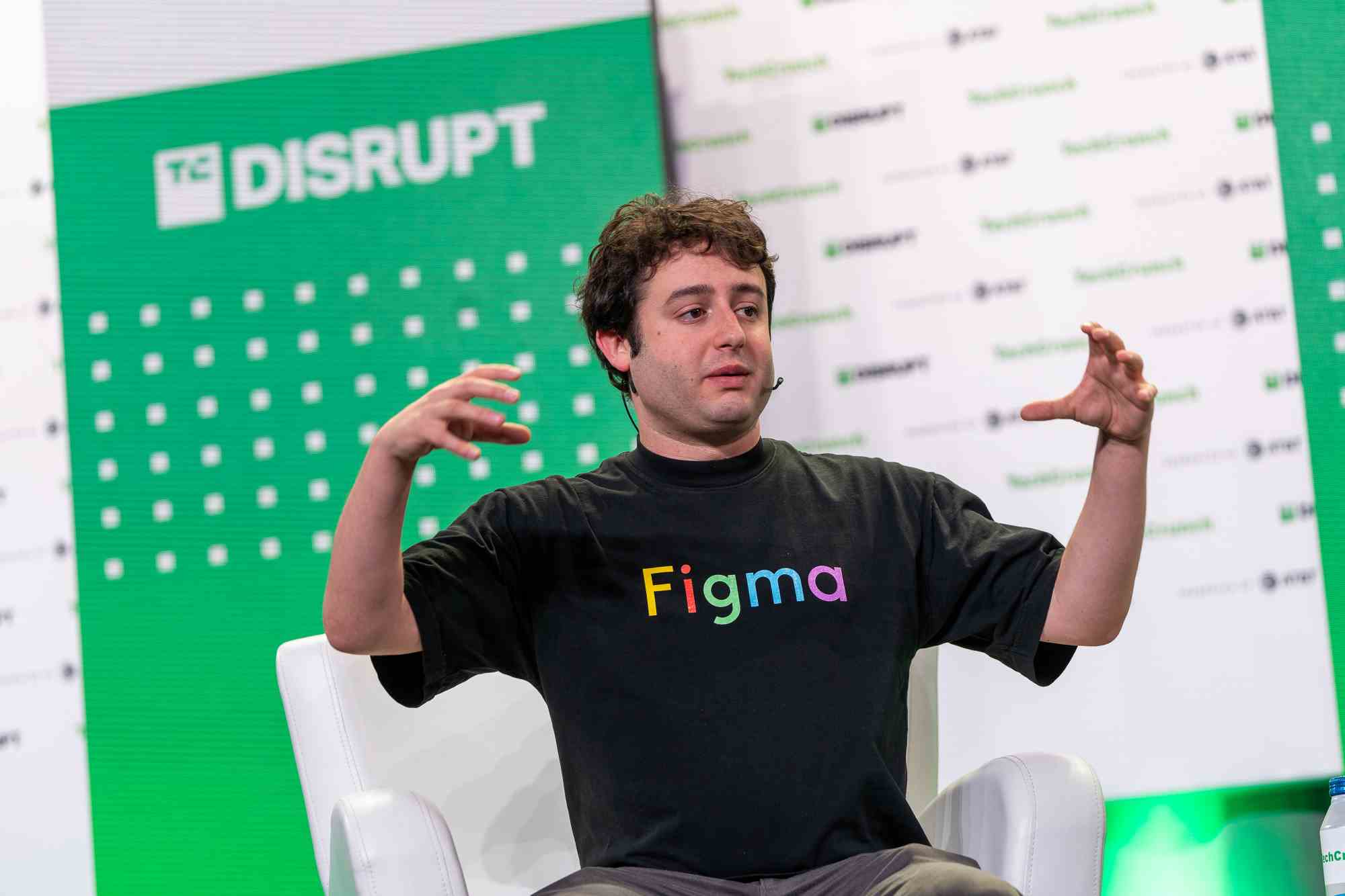 Dylan Field, PDG de Figma sur la scène TechCrunch Disrupt à San Francisco le 20 octobre 2022. Crédit d'image : Haje Kamps / TechCrunch