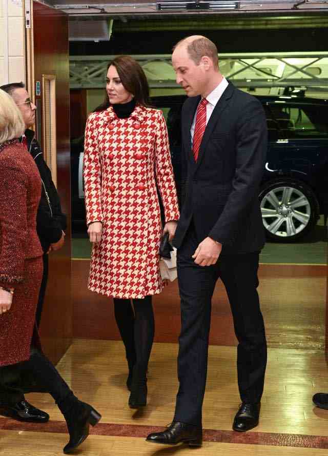 Le prince et la princesse de Galles arrivant au stade de la Principauté (Matthew Horwood/PA)