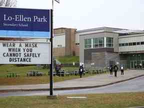 École secondaire Lo-Ellen Park à Sudbury, Ont., en octobre 2020.
