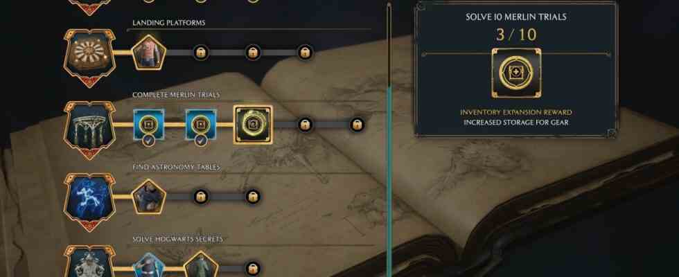 how to increase gear slots to carry everything in Hogwarts Legacy