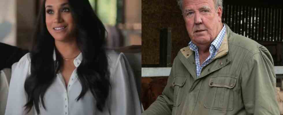 From Left to Right: Meghan Markle in Harry and Meghan and Jeremy Clarkson in Clarkson