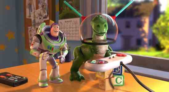 Buzz and Rex in Toy Story 2.