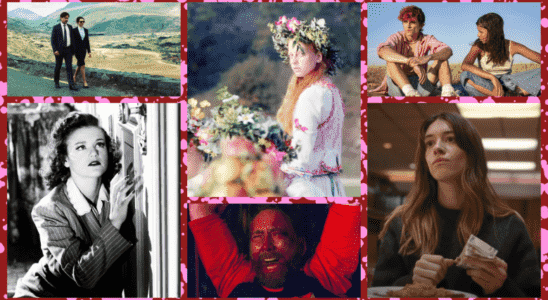 (Clockwise from bottom left): "Cat People," "The Lobster," "Midsommar," "Bones and All," "Fresh," and "Mandy"