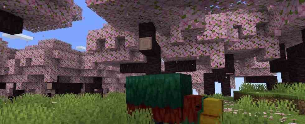 Minecraft présente le nouveau biome Cherry Blossom et Sniffer Mob à partir de la mise à jour 1.20 dans les bandes-annonces