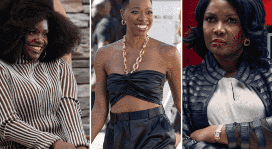 Side-by-side stills from "Harlem," "Insecure," and "Riches"