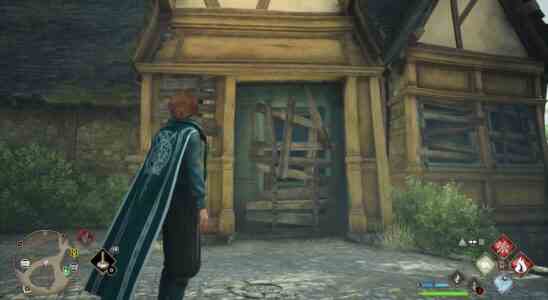 If you are wondering why there is a boarded-up door in Hogsmeade in Hogwarts Legacy, here is the answer: It involves an exclusive quest.