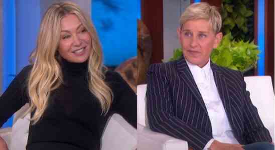 Portia De Rossi and Ellen DeGeneres on The Ellen DeGeneres Show.