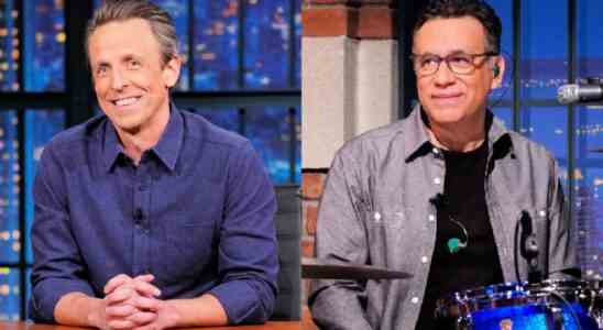 Seth Meyers and Fred Armisen on NBC's "Late Night"