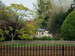 Une vue générale de Frogmore Cottage à Windsor, en Angleterre, le 10 avril 2019.