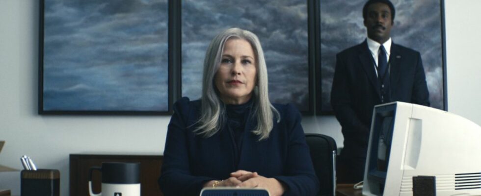 Patricia Arquette and Tramell Tillman in “Severance,” now streaming on Apple TV+.