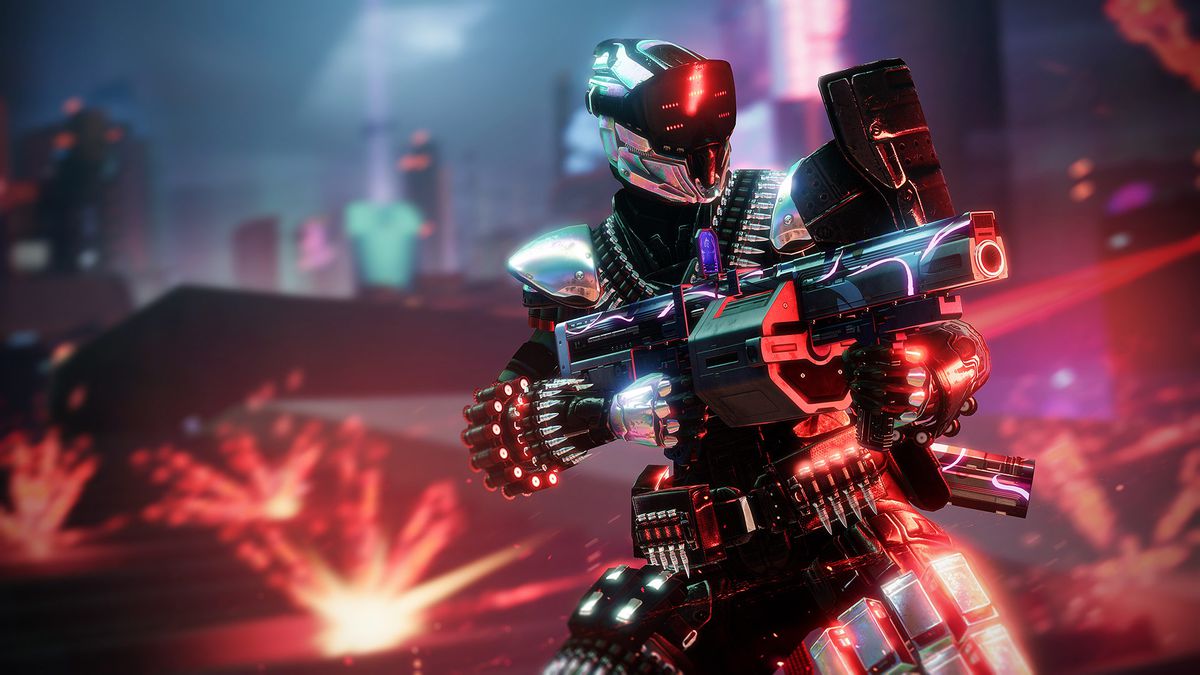 Un Titan tire avec une arme électrique dans Destiny 2 : Lightfall