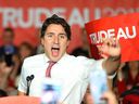 Campagne du chef libéral Justin Trudeau en 2015.
