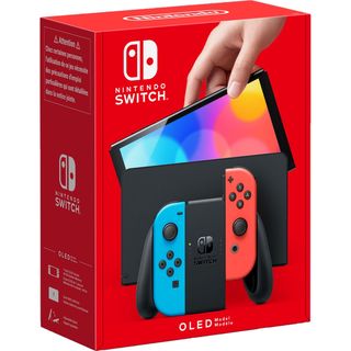 Nintendo Switch OLED Modèle 64 Go - Rouge Fluo/Bleu
