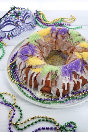 King Cake avec l'aimable autorisation de la spécialiste du barbecue et auteure de livres de cuisine Paula Stachrya.