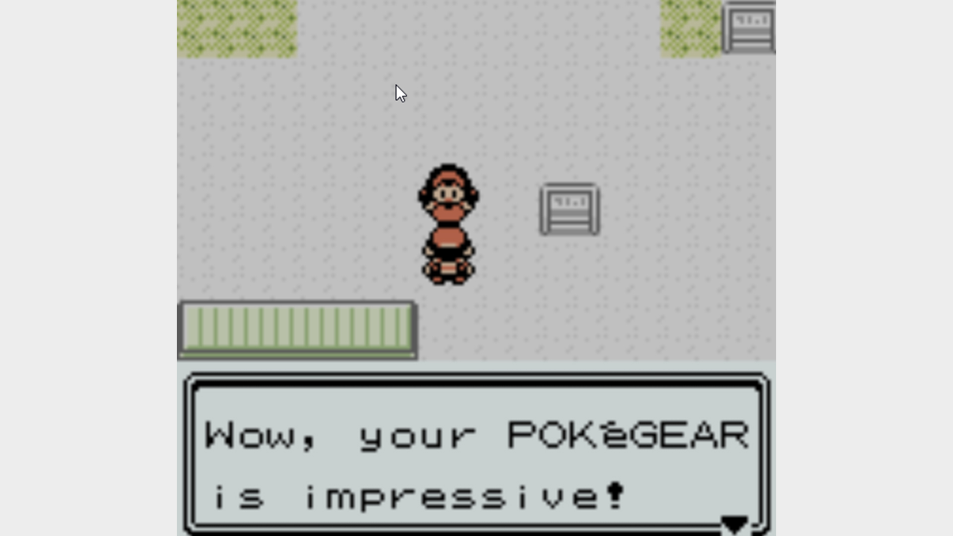 Capture d'écran de Pokémon Cristal Game Boy Color