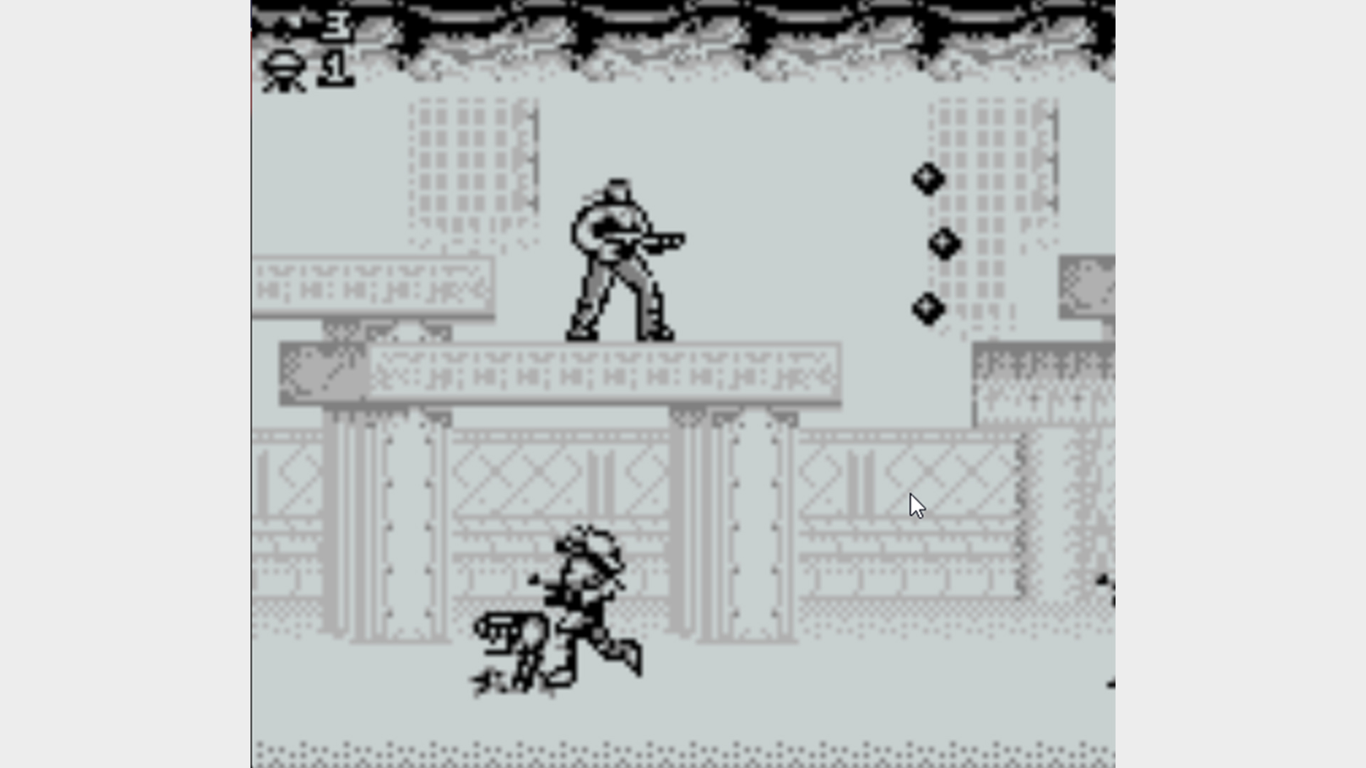 Capture d'écran de Contra 3 Alien Wars sur Game Boy d'origine