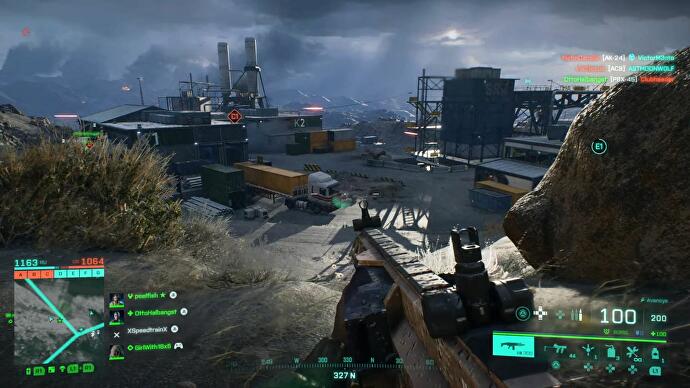 State of the Game Battlefield 2042 - camper sur une colline avec vue sur le reste de la carte