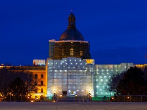 L'édifice de l'Assemblée législative de l'Alberta, âgé de 109 ans, le lundi 4 avril 2022 à Edmonton.