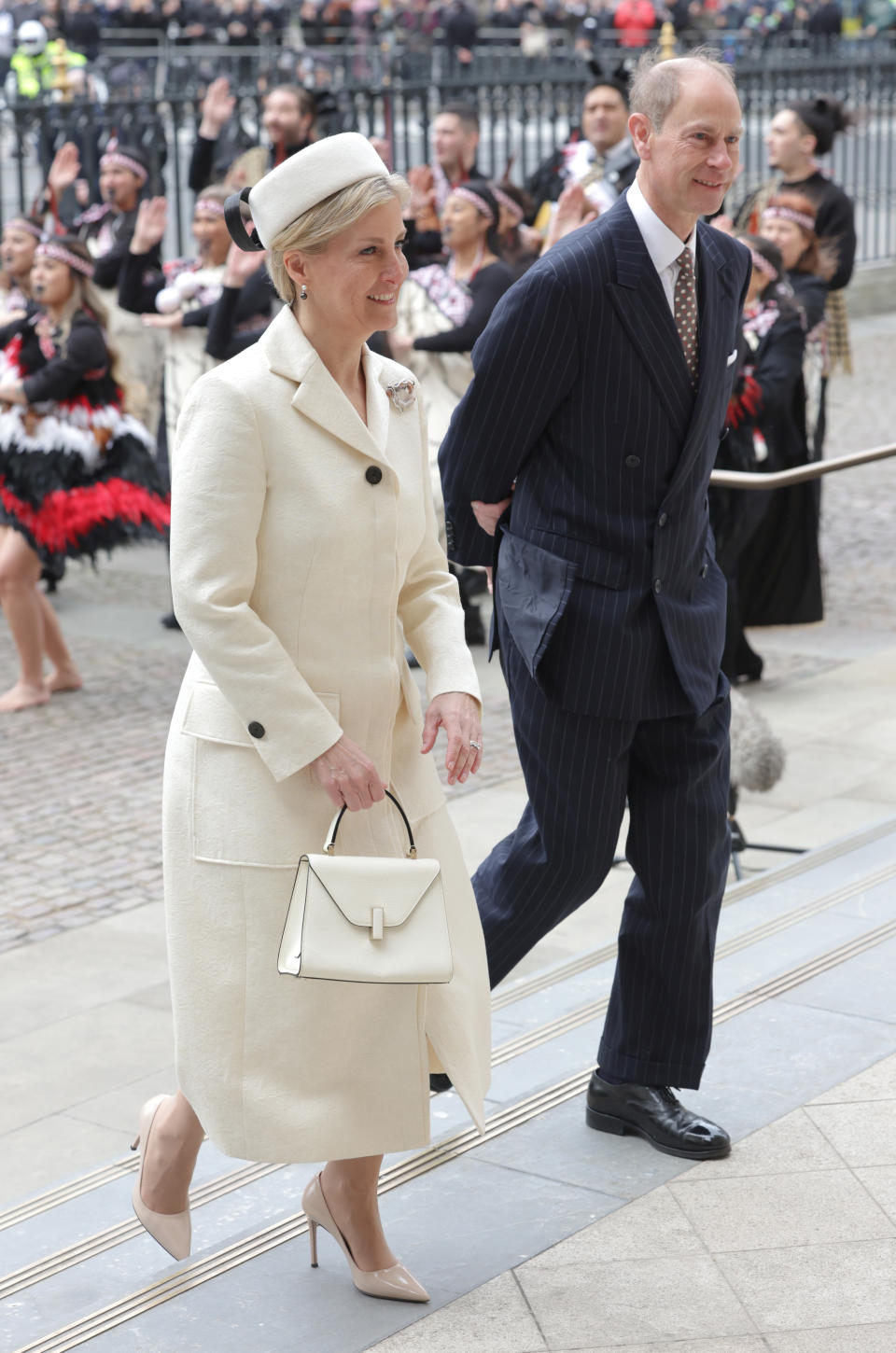 Sophie, duchesse d'Édimbourg et le prince Edward, duc d'Édimbourg assistent au service de la Journée du Commonwealth 2023 à l'abbaye de Westminster le 13 mars 2023 à Londres, en Angleterre.  Getty Images)