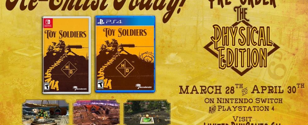 Toy Soldiers HD sort en version physique sur Switch