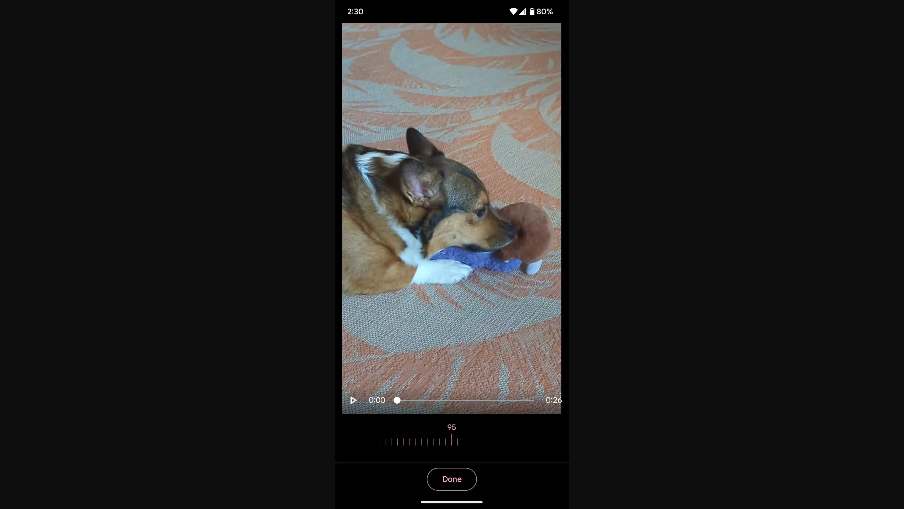 Capture d'écran présumée de l'interface utilisateur de la fonctionnalité Google Photos Video Unblur