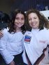 Shannon Birchard et Colleen Jones, huit ans, au Championnat du monde de curling à Winnipeg en 2003.